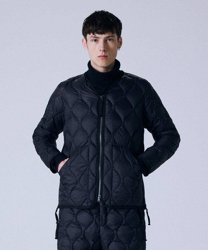 TAION Unisex Military W-Zip V-Neck Down Jacket (Soft Shell)