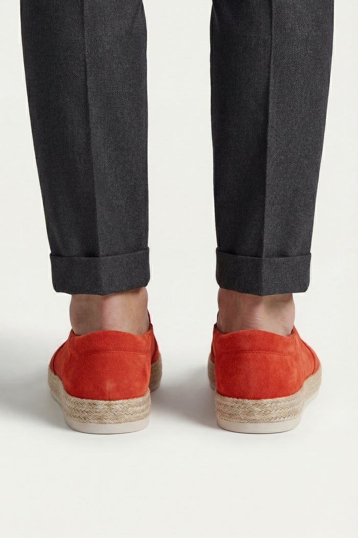 Valeno Suede City Loafers Orange
