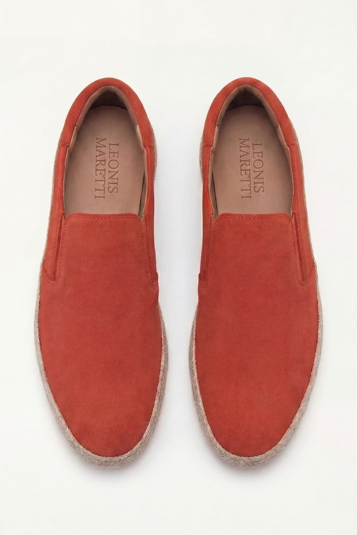 Valeno Suede City Loafers Orange