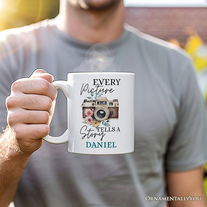 Vintage Photography Personalized Mug, Custom Gift with Name for Photographers Personalized Ceramic Mug OrnamentallyYou