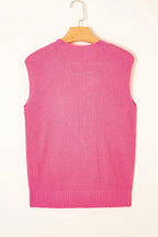 Western Cowboy Embroidery Round Neck Sleeveless Sweater - Sweaters & Cardigans/Sweater Vests