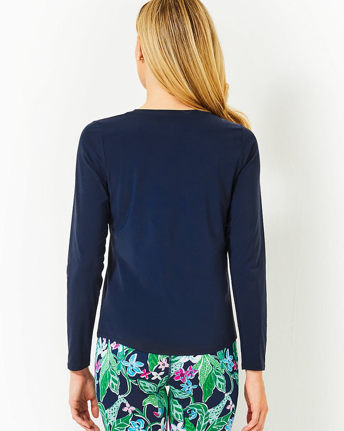 Westley Long Sleeve Active Tee Upf 50 Plus - Low Tide Navy