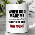 When God Made Me Christian Personalized Mug, Funny Faith Gift with Custom Name Personalized Ceramic Mug OrnamentallyYou White Customized
