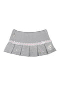 WHISPER PLEATED MINI SKIRT GREY MARL
