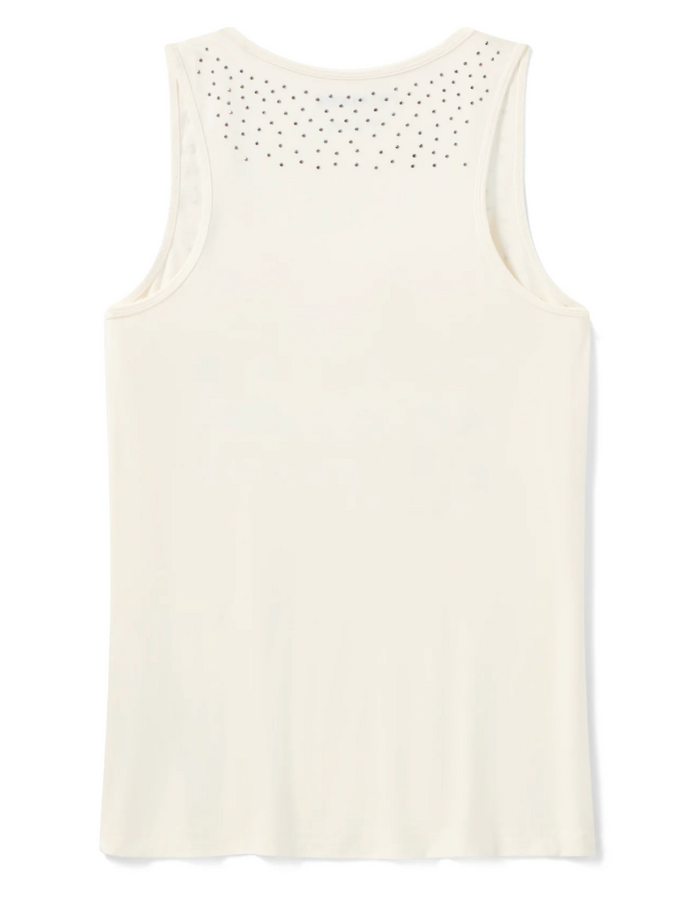 Women's Bling H-D® Slow Burn Notch Neck Tank - Cloud Dancer