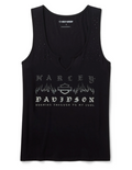 Women's Bling H-D® Slow Burn Notch Neck Tank - Harley Black