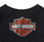 Women's Essential Bling Keyhole Henley - Harley Black