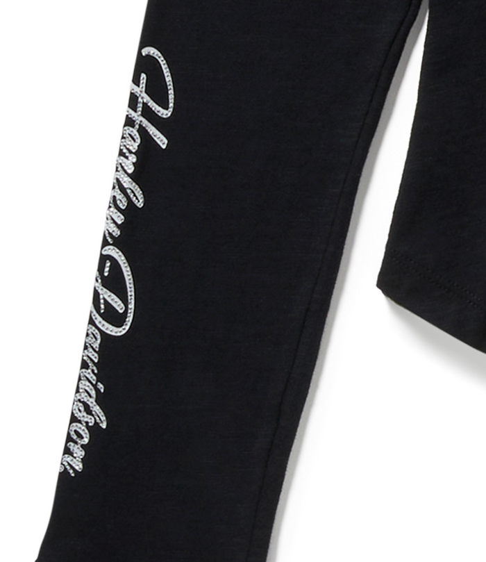 Women's Essential Bling Keyhole Henley - Harley Black