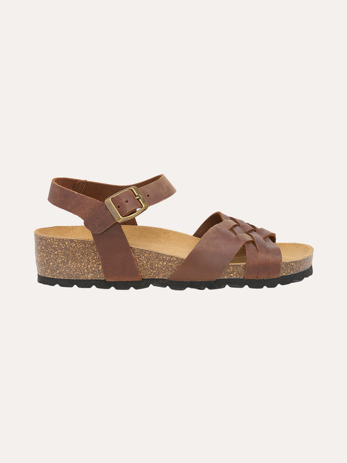 Woven Detail Low Wedge Sandals