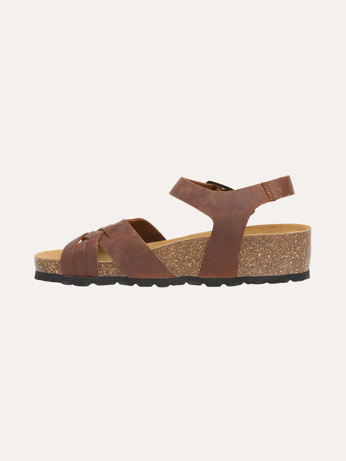 Woven Detail Low Wedge Sandals