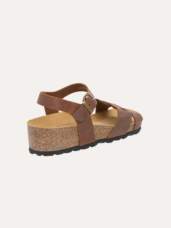 Woven Detail Low Wedge Sandals